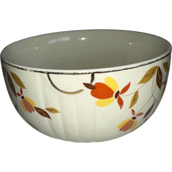 Hall's Superior Jewel 6.5” Porcelain Tea Autumn Leaf Vintage Bowl - Picture 9 of 13